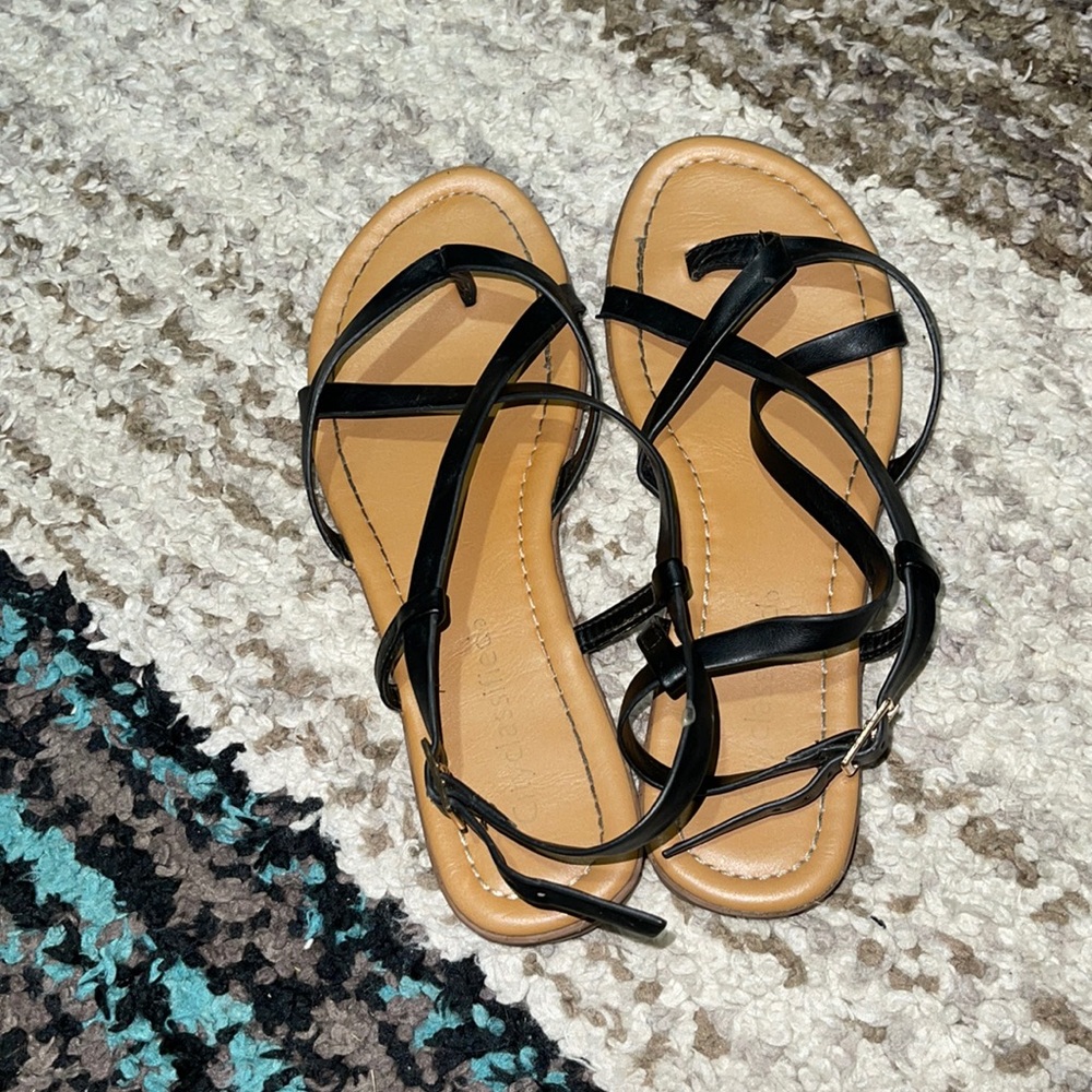 Black strappy sandals